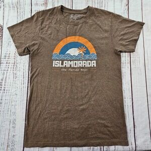Islamorada Florida Keys Half Marathon Brown Short Sleeve T-Shirt Men's S